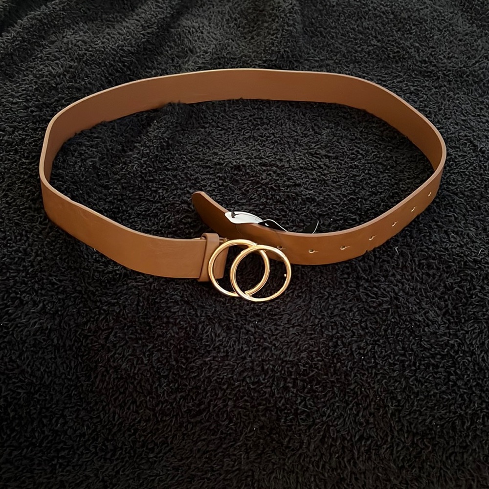 Brown leather belt NWT
